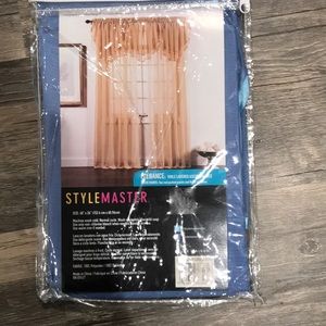 Voile layered ascot valance